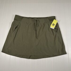 NWT All in Motion Women's Sz XL Athletic Skort Moss Green Tennis Beach Athletic